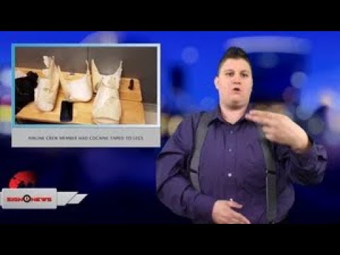 Airline crew member had cocaine taped to legs (ASL - 3.22.18)