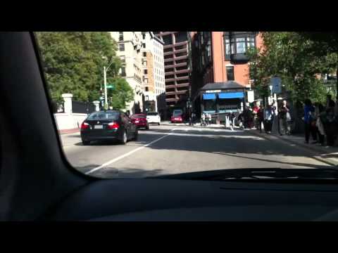 Driving past State House in Boston