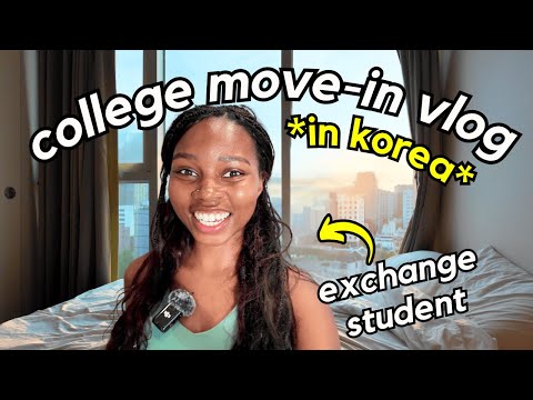 KOREAN COLLEGE MOVE-IN DAY 🇰🇷 *exchange student@KU*