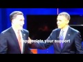 Obama I Appreciate Your Support Romney Laughs WTF