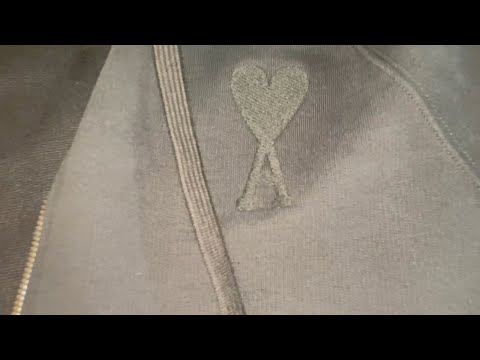 ami Paris Hoodie- Black on black new design Heart and A logo jacket by by Alexandre Mattiussi