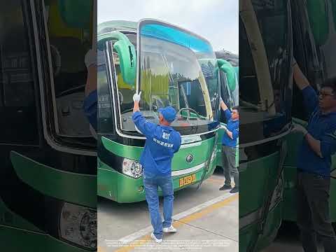 Passenger Bus Front Windshield Changing Process