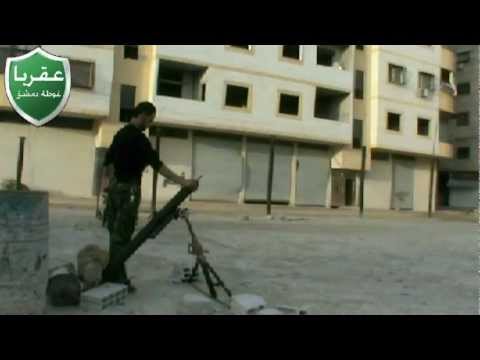 استهداف مقرات قوات النظام والشبيحة بقذائف الهاون في بلدة عقربا في ريف دمشق من قبل كتيبة شام الياسمين ولواء الإسلام