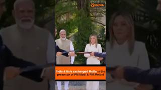 India & Italy exchanged MoUs in the presence of PM Modi & PM Meloni