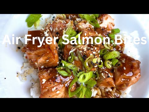 Air Fryer Teriyaki Salmon Bites | Easy and Healthy Dinner