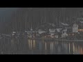 Heavy Rain In Hallstatt Village Austria Creating A Relaxing Atmosphere With The Sound Of Rain