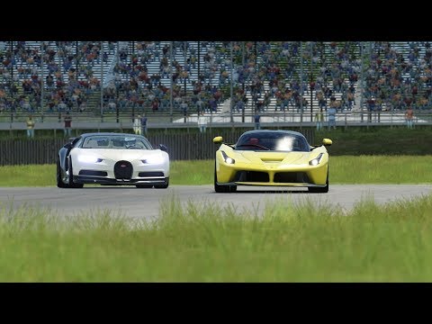 Bugatti Chiron vs Ferrari LaFerrari vs Ferrari F12 TDF