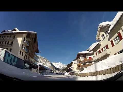 Fahrt durch Andermatt im Winter (Dez.2012)
