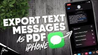 How to export Text Messages as PDF on iPhone