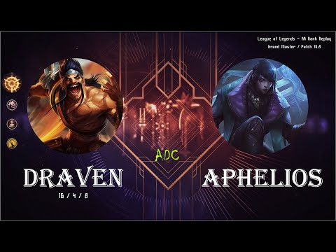 [ADC] Draven vs Aphelios - KR Ranked (GM) / 롤 원딜 드레이븐