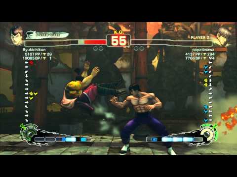 SSF4 AE: Ryukichikun (FeiLong) vs papatiwawa (Guy) - Ranked Match (720p HD)