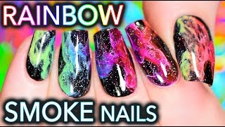 Rainbow Holo Smoke Nails | Mani-swap with Elleandish!