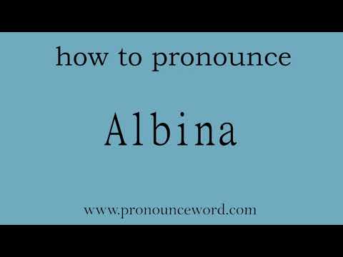 how to pronounce the english word  Albina.amazing resource.learn from me.