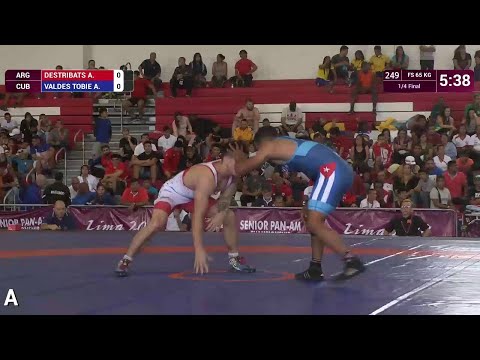 1/4 FS - 65 kg: A. DESTRIBATS (ARG) v. A. VALDES TOBIE (CUB)