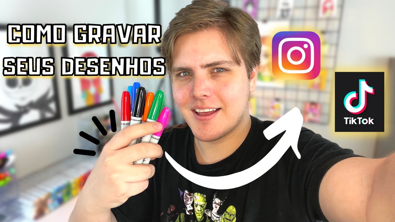 COMO EU GRAVO MEUS DESENHOS PARA AS REDES SOCIAIS | TIKTOK E INSTAGRAM