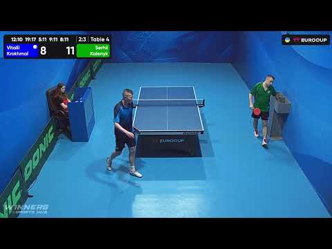 11:10 Vitalii Krokhmal - Serhii Kalenyk 07.07.2023 TT Euro.Cup Ukraine Professional. TABLE 4