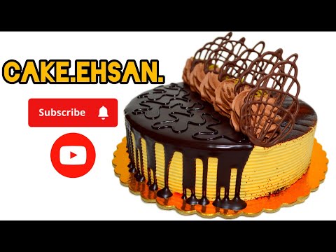 The golden idea of ​​a beautiful and easy chocolate cake