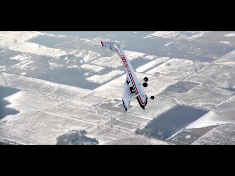 Cessna 150 Fully Developed Spin - Exterior View - Spin Training