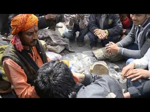 Baba and Public Smoking Joint at Pashupatinath in Shivratri