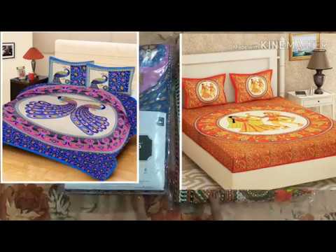 Unboxing cotton double printed bedsheet