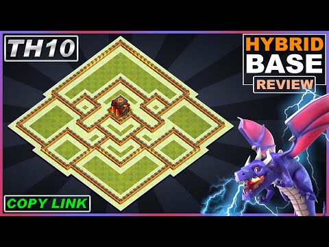 BEST! TH10 Base 2021!! Town Hall 10 Farming/Trophy/Hybrid Base Copy link - Clash of Clans