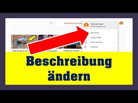 Youtube Kanal Beschreibung ändern | So geht's | Tutorial 2018 Deutsch