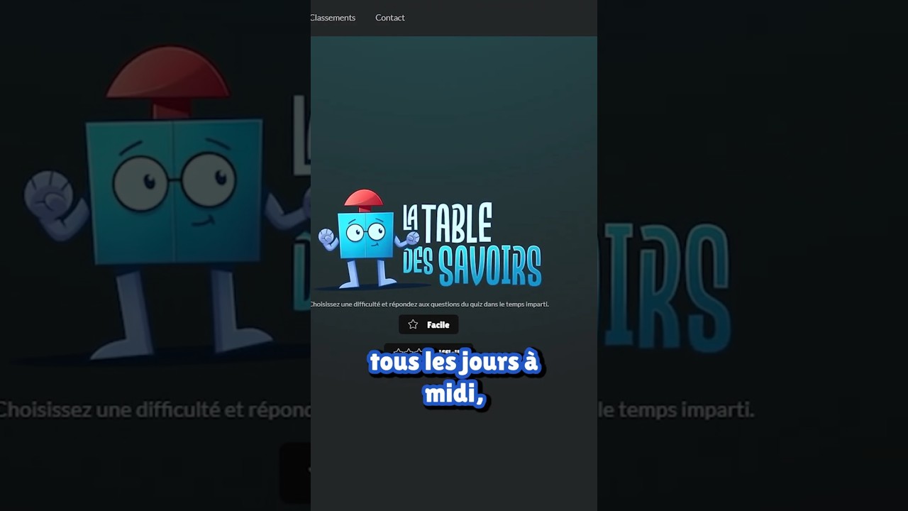 Video trailer for La Table des Savoirs