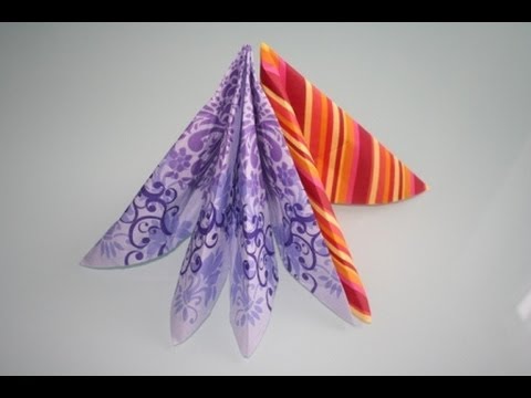 Servietten falten: Tafelspitz (auch doppelt)  napkin folding sail