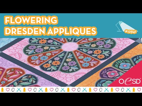 Flowering Dresden Applique Machine Embroidery