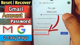 How to Reset or Recover Gmail Account Password if Forgotten 2024