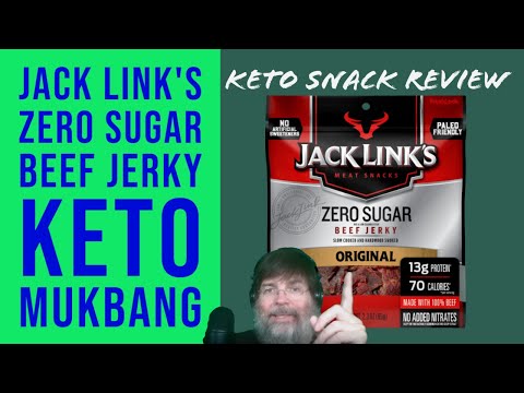 JACK LINKS ZERO SUGAR BEEF JERKY KETO MUKBANG REVIEW -...