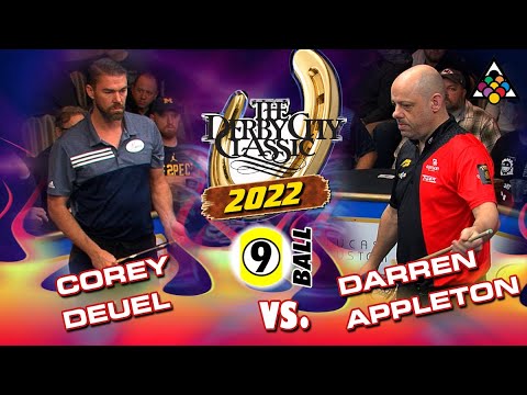 9-BALL: COREY DEUEL VS DARREN APPLETON - 2022 DERBY CITY CLASSIC