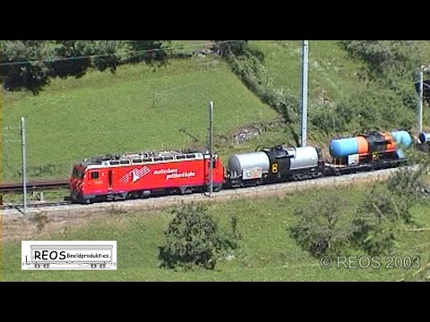 2003 [SDw] From BVZ to MGB part 5 of 9 - Stalden to Kipfenschlucht, CLASSIC BVZ, with FREIGHT trains