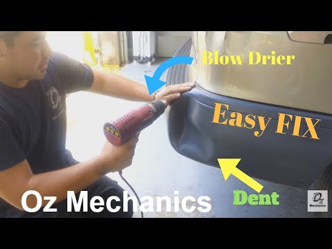 How to remove a dent with wife's hair drier