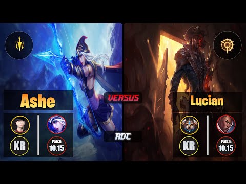 Viper ASHE (ADC) [Lethal Tempo] VS LUCIAN - Challenger KR Patch 10.15