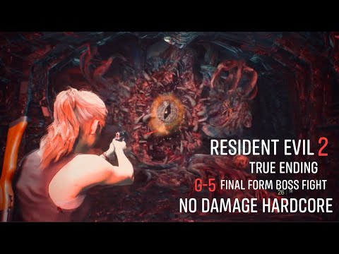 RESIDENT EVIL 2 Remake - Wiliam Birkin (Stage 5 Final Form) Boss Fight No Damage Hardcore
