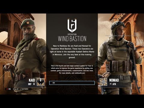 Rainbow Six Siege Operation Wind Bastion Start Up Screen Background Theme Music Nomad Kaid Gameplay