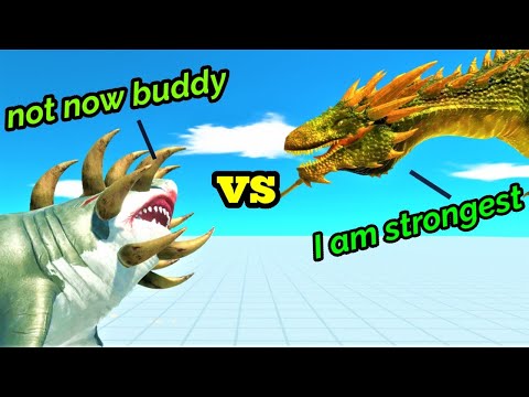 WHO THE BEST ? Mutant Megalodon vs Dragon this is chance to win ARBS Animal revolt battle simulator