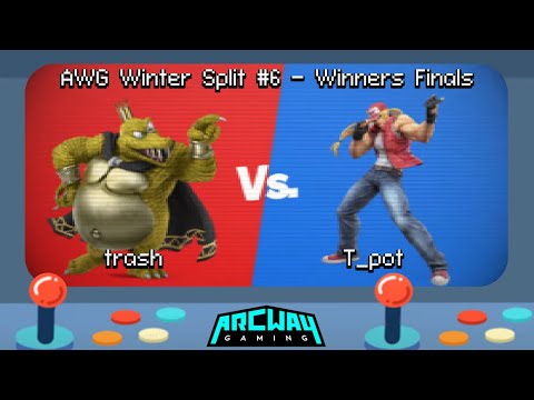 AWG Winter Split #6 Winners Finals - AWG trash (King K. Rool, Kirby) vs PTM T_pot (Terry) - SSBU