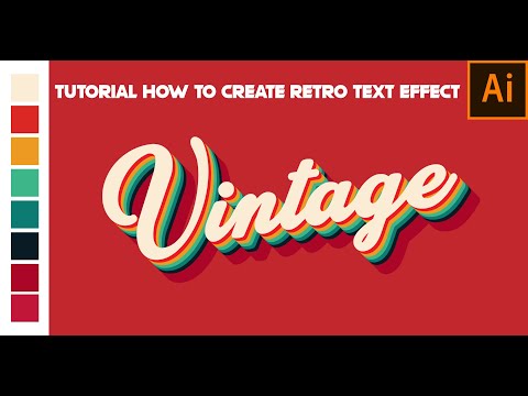 Retro Text Effect in Adobe Illustrator - 2021 tutorial