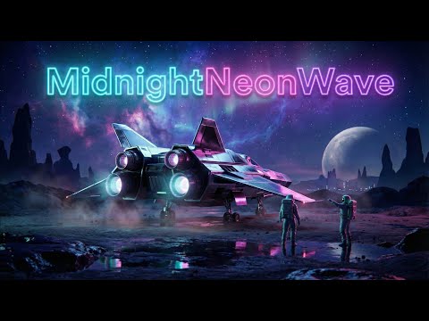 Neon Space Landing 🚀✨ MidnightNeonWave