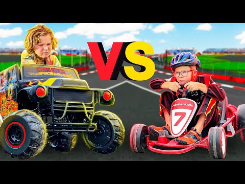 Monster Truck Kids Race Power Wheels Monster Trucks and Race Cars | Kids Videos for Kids