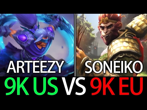 Arteezy Carry AM vs Carry MK by Soneiko 9K MMR US vs 9K MMR EU Who Win? - Otis Gonzalez