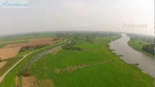 preview picture of video 'Vlucht boven de IJssel waar de toekomstige inlaat komt van de Hoogwatergeul'