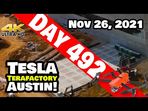 Tesla Gigafactory Austin 4K  Day 492 - 11/26/21 - Tesla Texas - HOLIDAY WEEKEND AT GIGA TEXAS!