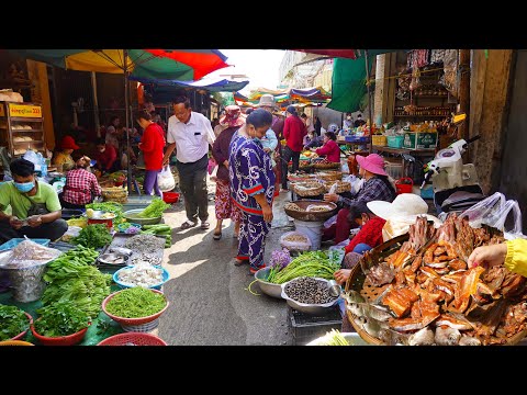 Cleome gynandra pickled, Palm Fish Soup, Mango, &More -Street Food Tour Around Boeng Tompon  Market