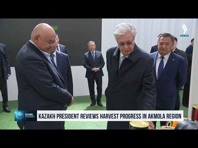 Kazakh President reviews harvest progress in Akmola region