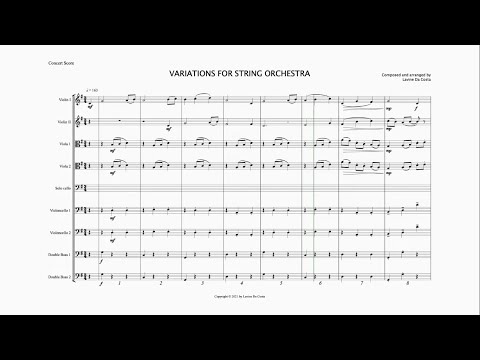 Variations for String Orchestra by Lavine Da Costa