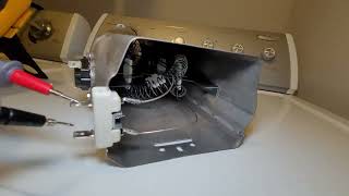 Whirlpool dryer GEQ9800LW1 high limit thermostat and thermal fuse replacement — runs but no heat