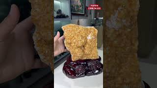 Tinh Thể Đá Thạch Anh Vàng Tự Nhiên Trang Trí Phong Thuỷ Cao Cấp 30cm